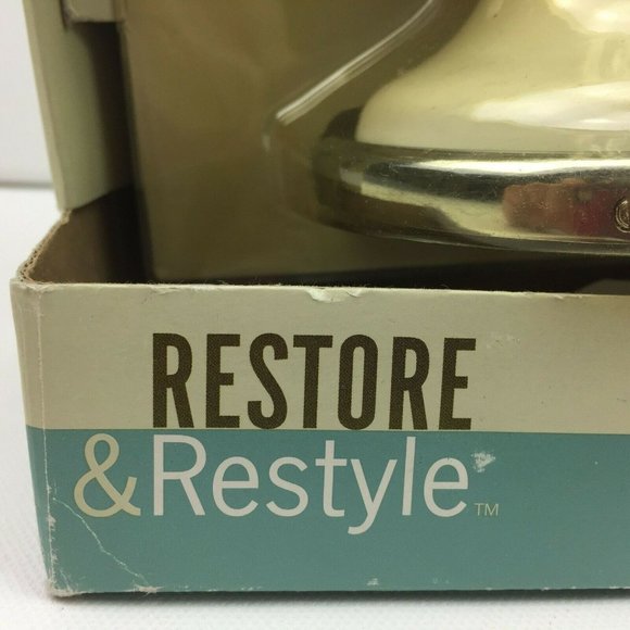 Restore Restyle Brass White Ceramic Finish Hook Instructions Hardware Silver - Picture 4 of 10